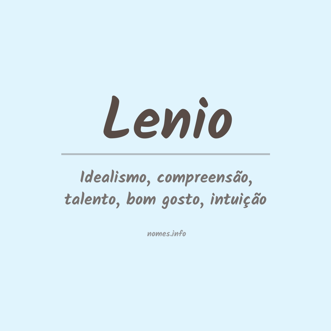 Significado do nome Lenio