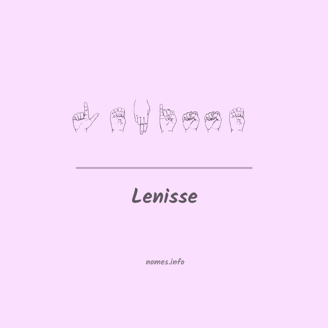 Lenisse em Libras