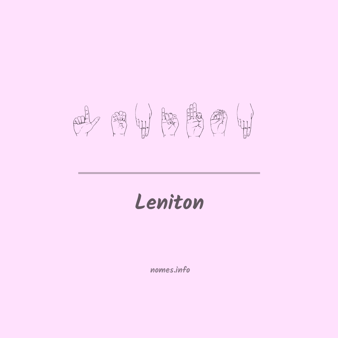 Leniton em Libras