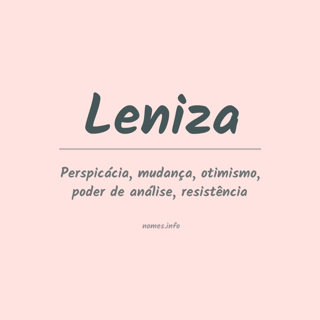 Significado do nome Leniza