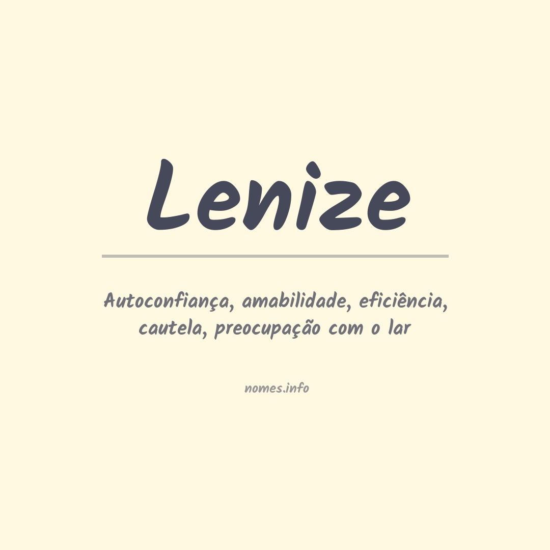 Significado do nome Lenize