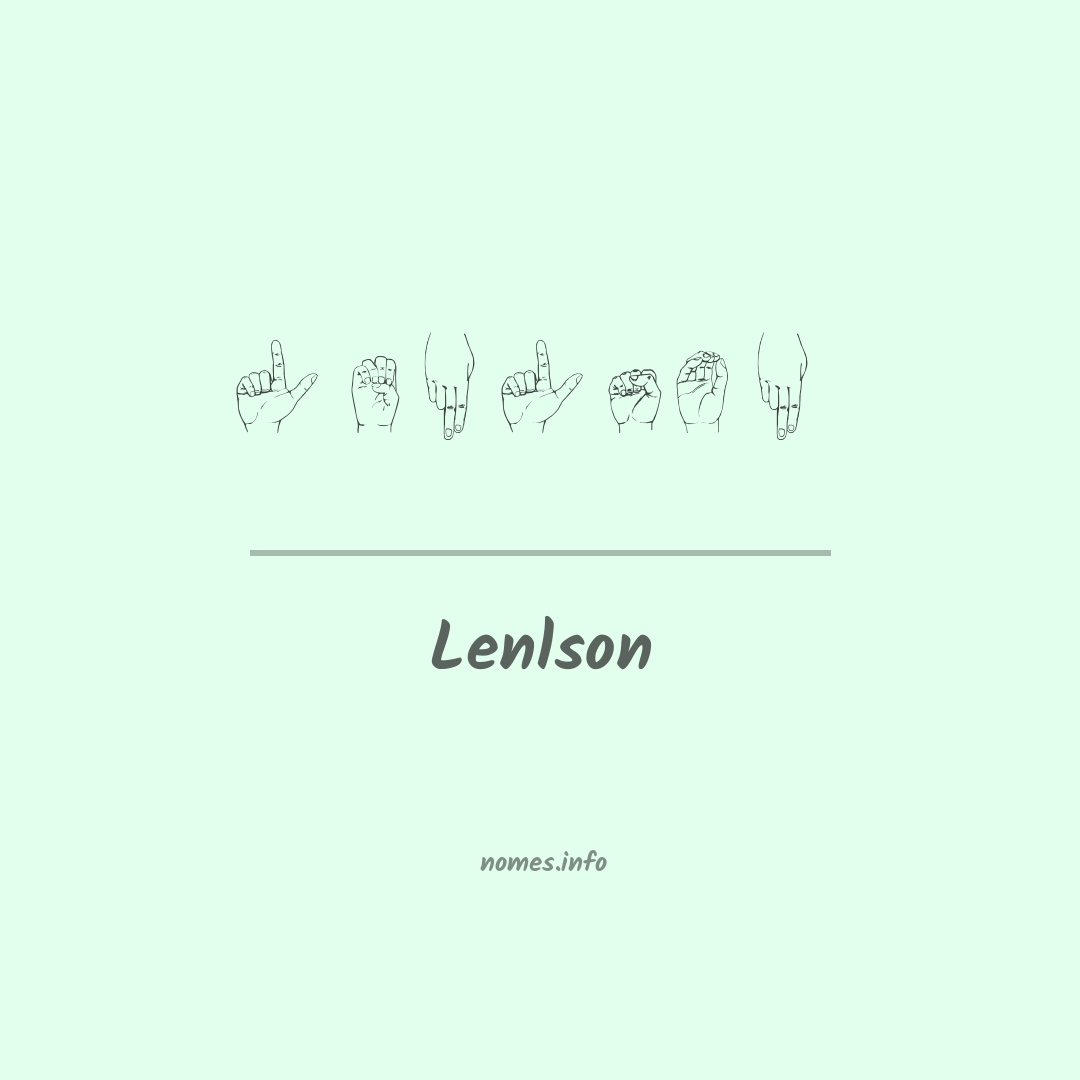 Lenlson em Libras