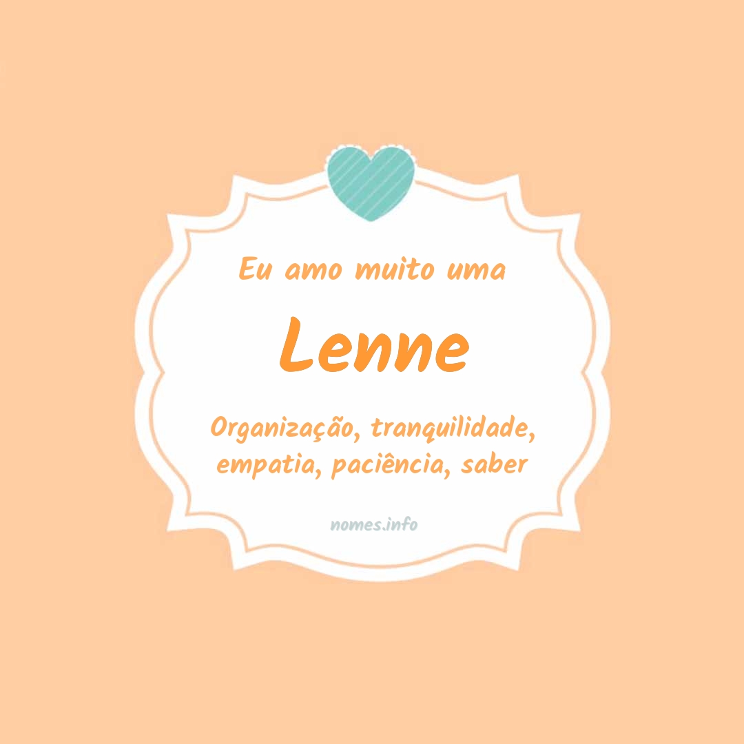 Eu amo muito Lenne