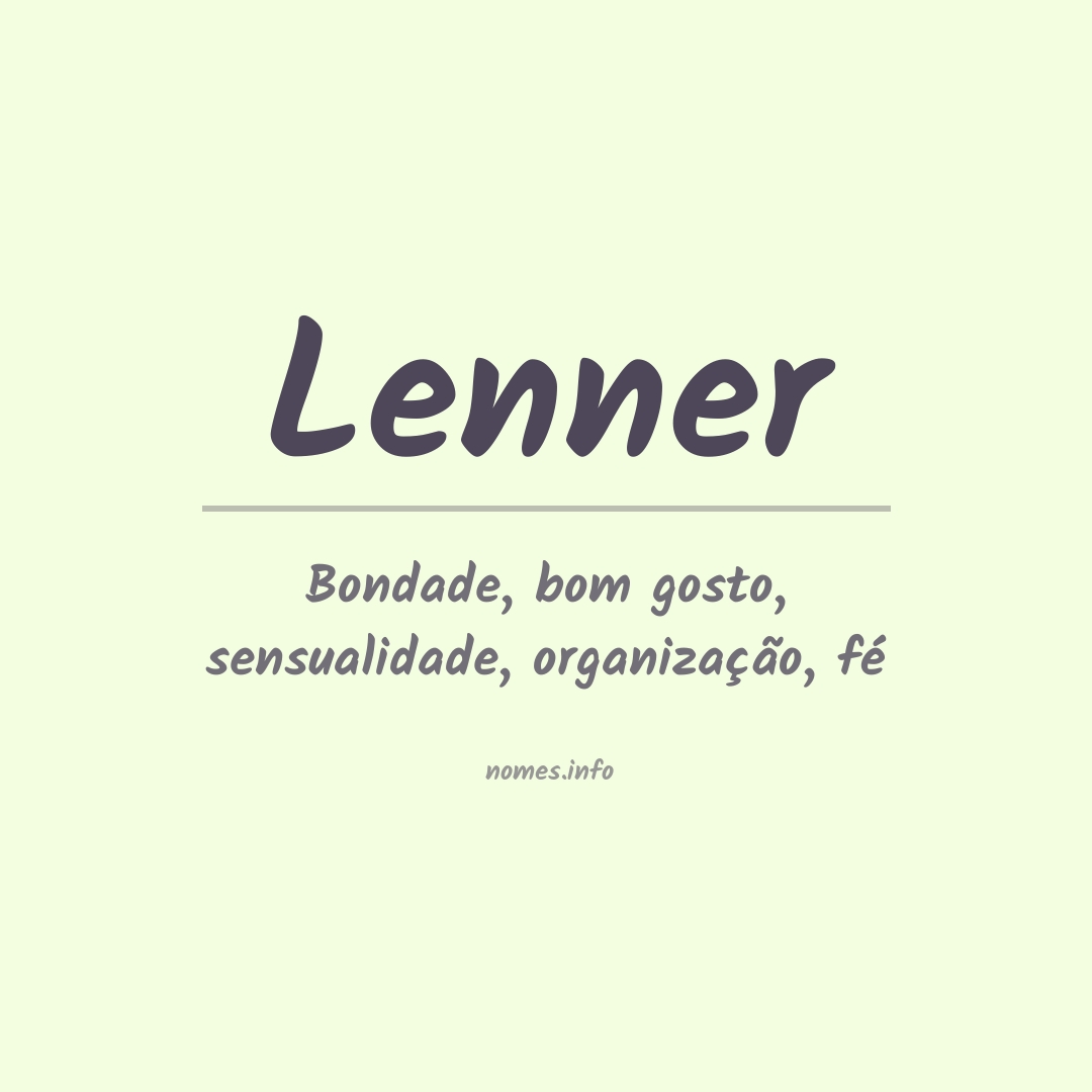 Significado do nome Lenner