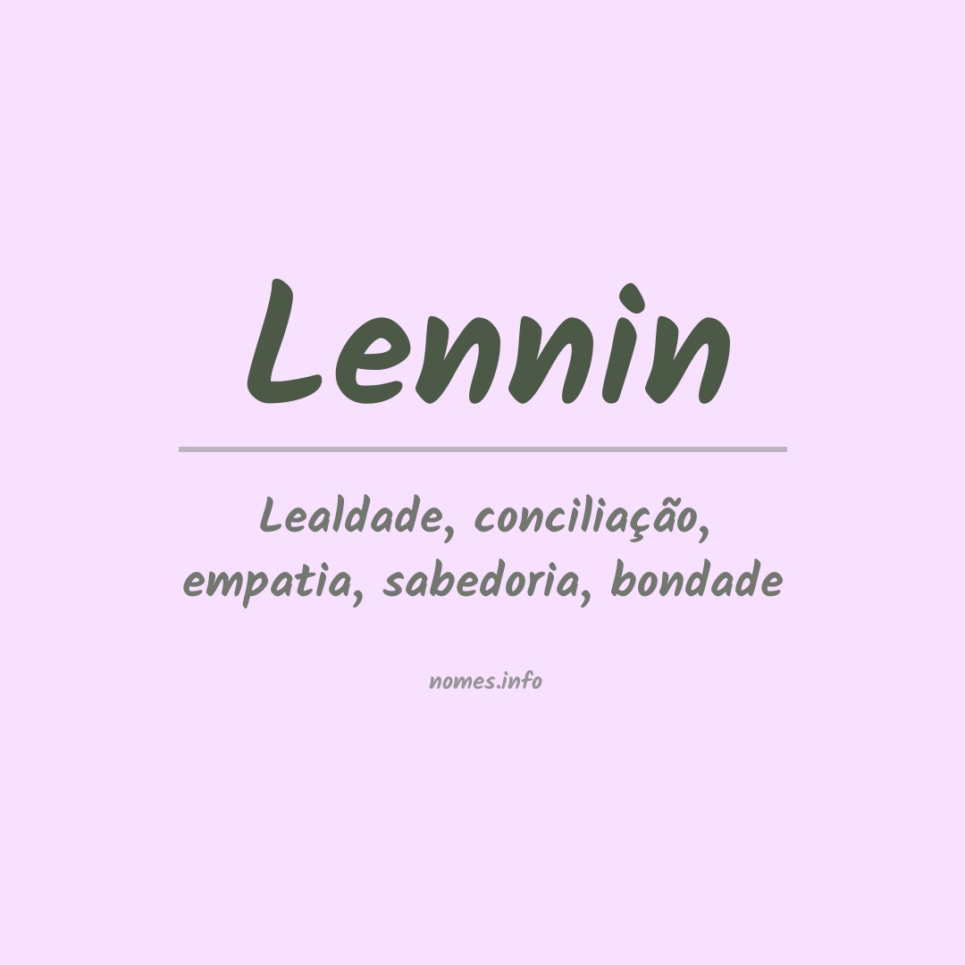 Significado do nome Lennin