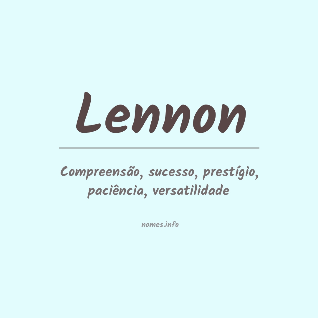 Significado do nome Lennon