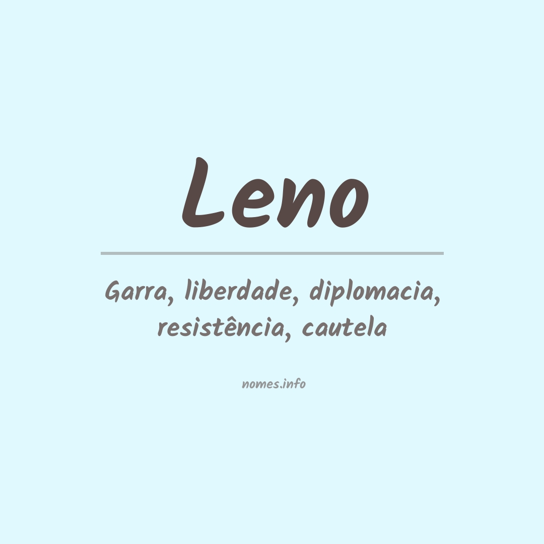 Significado do nome Leno