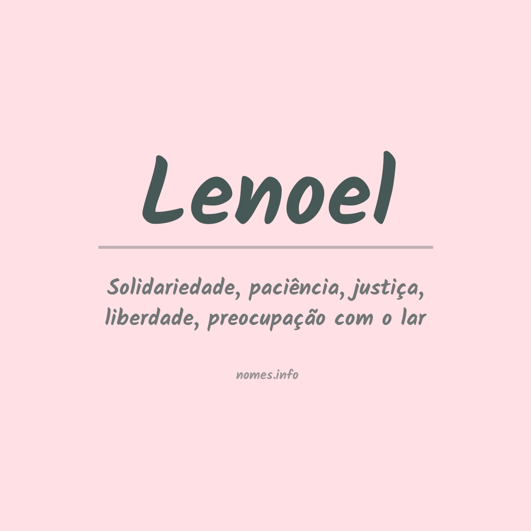 Significado do nome Lenoel