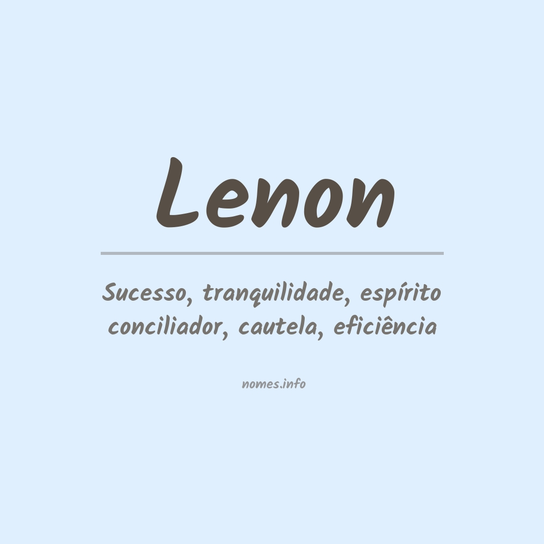 Significado do nome Lenon