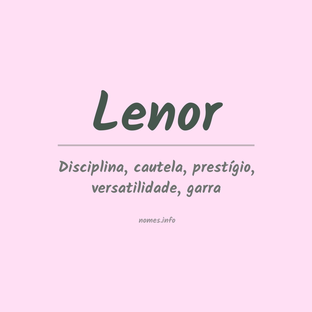 Significado do nome Lenor