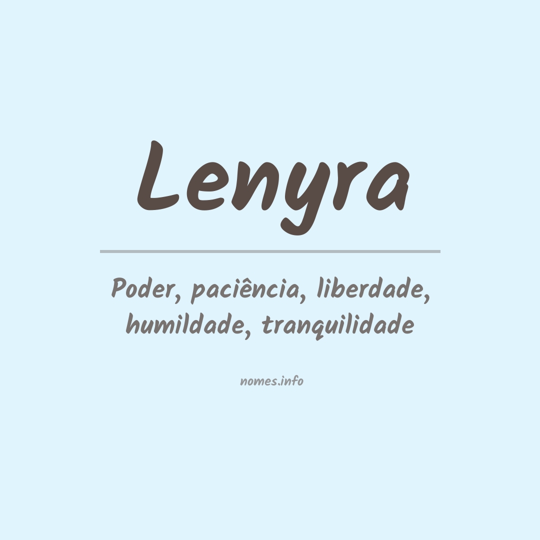 Significado do nome Lenyra