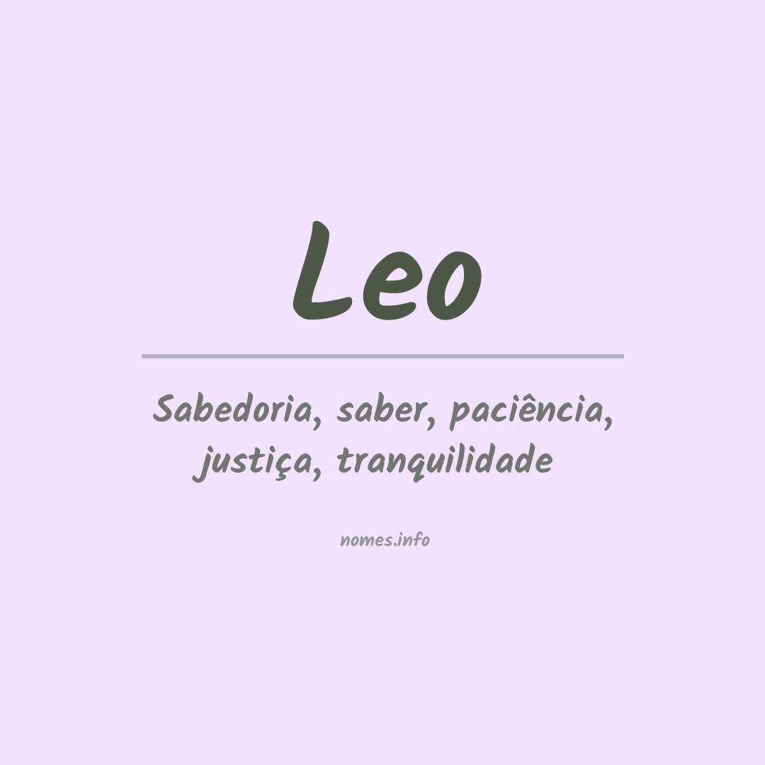 Significado do nome Leo