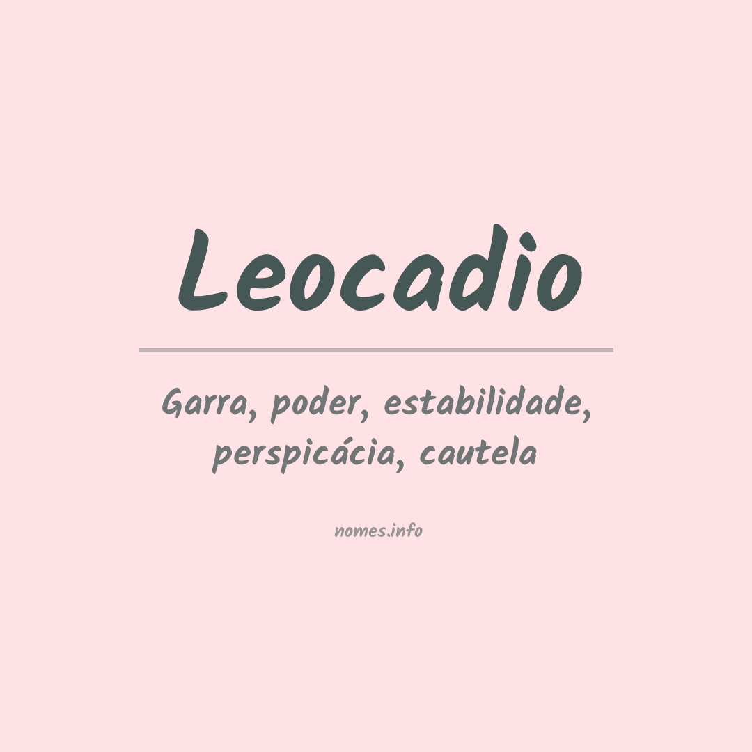 Significado do nome Leocadio