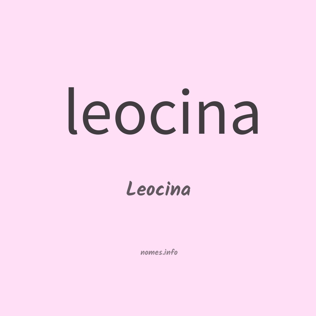 Leocina em chinês Leocina em chinês