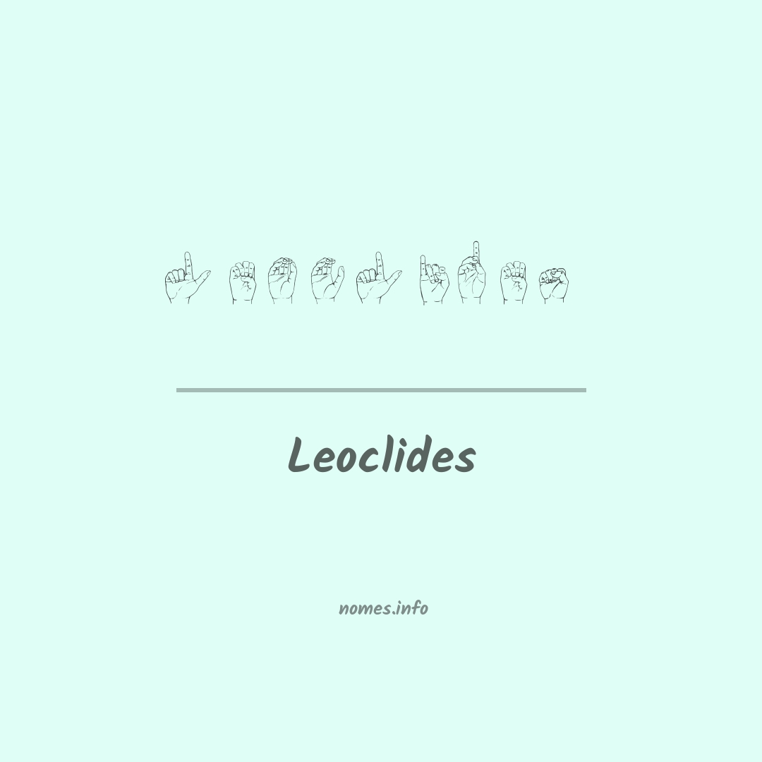 Leoclides em Libras