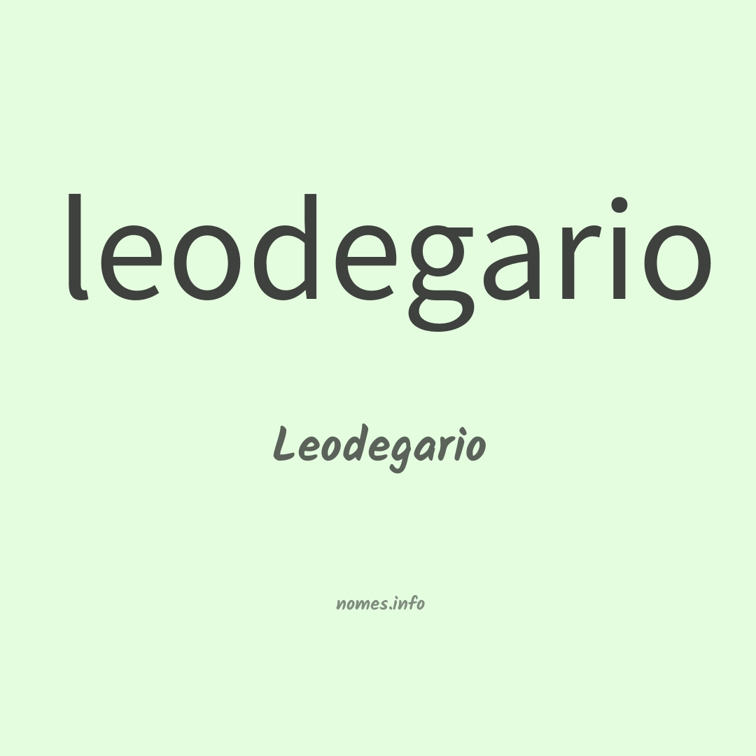 Leodegario em chinês