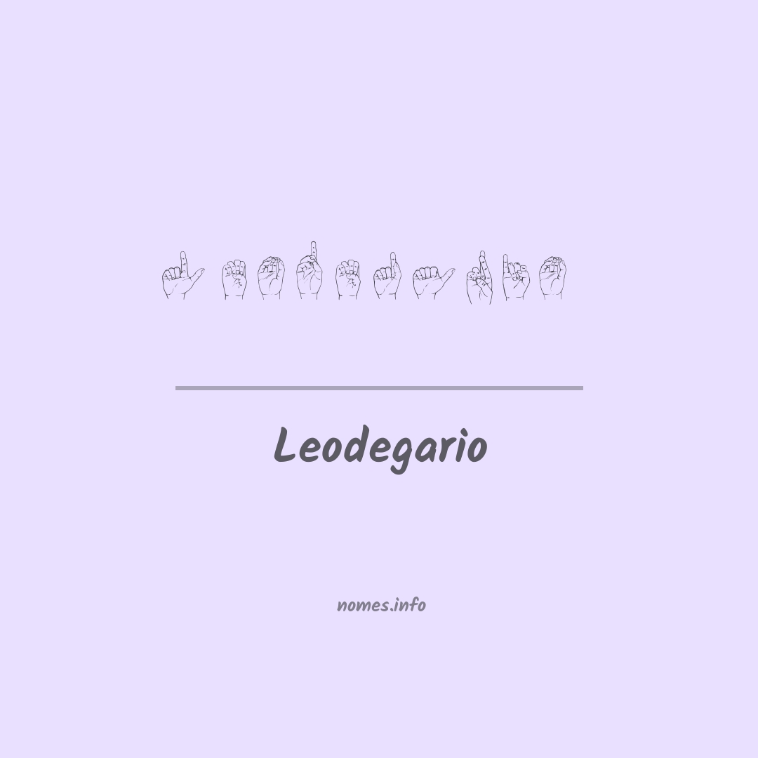 Leodegario em Libras