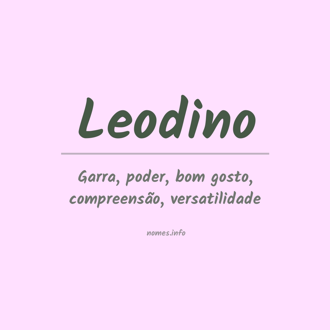 Significado do nome Leodino