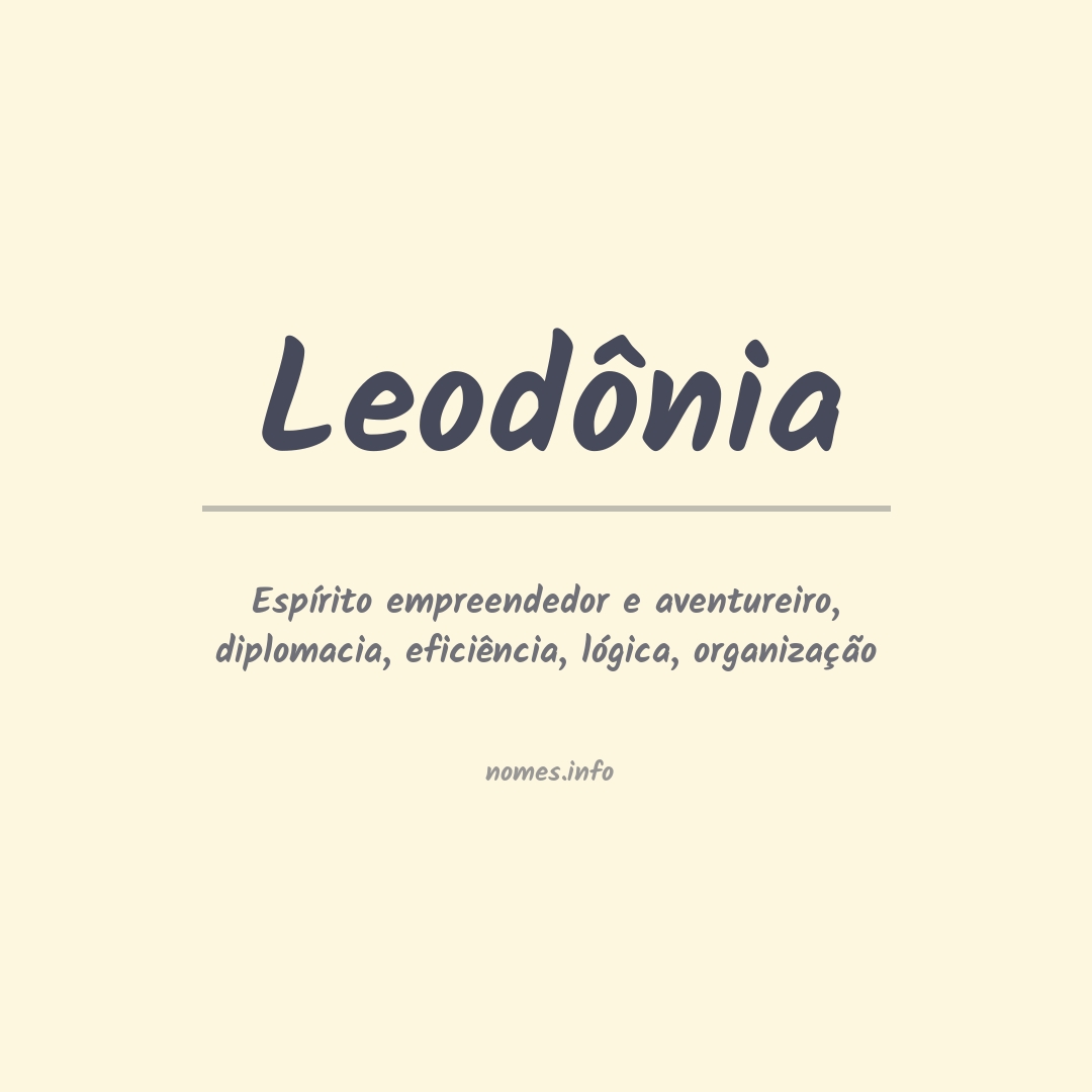 Significado do nome Leodônia