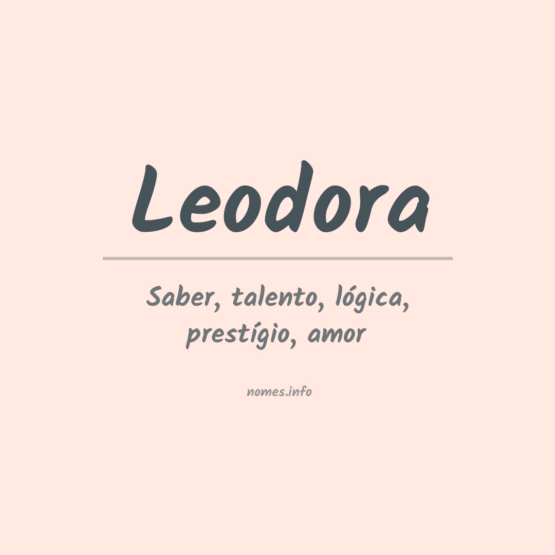 Significado do nome Leodora