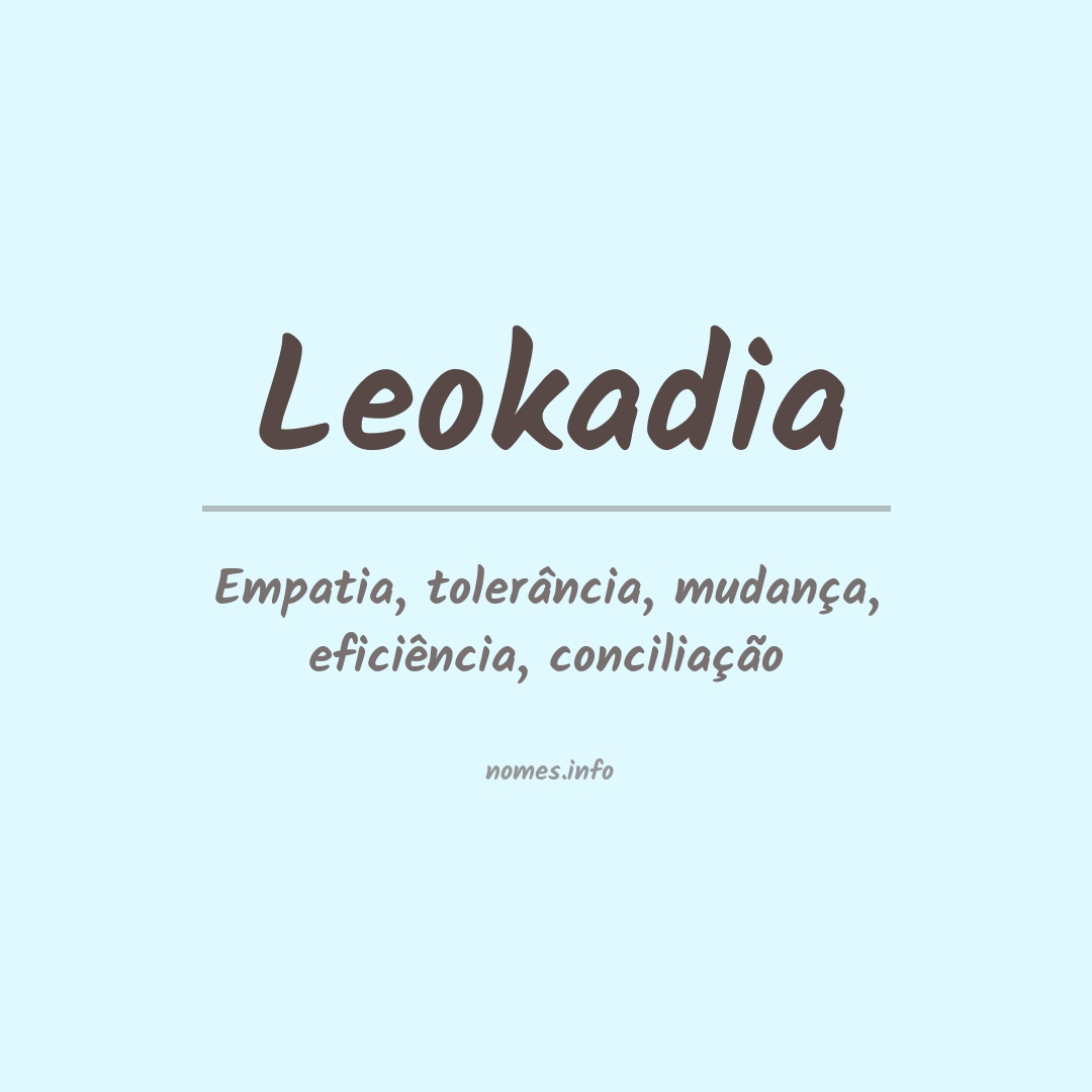 Significado do nome Leokadia