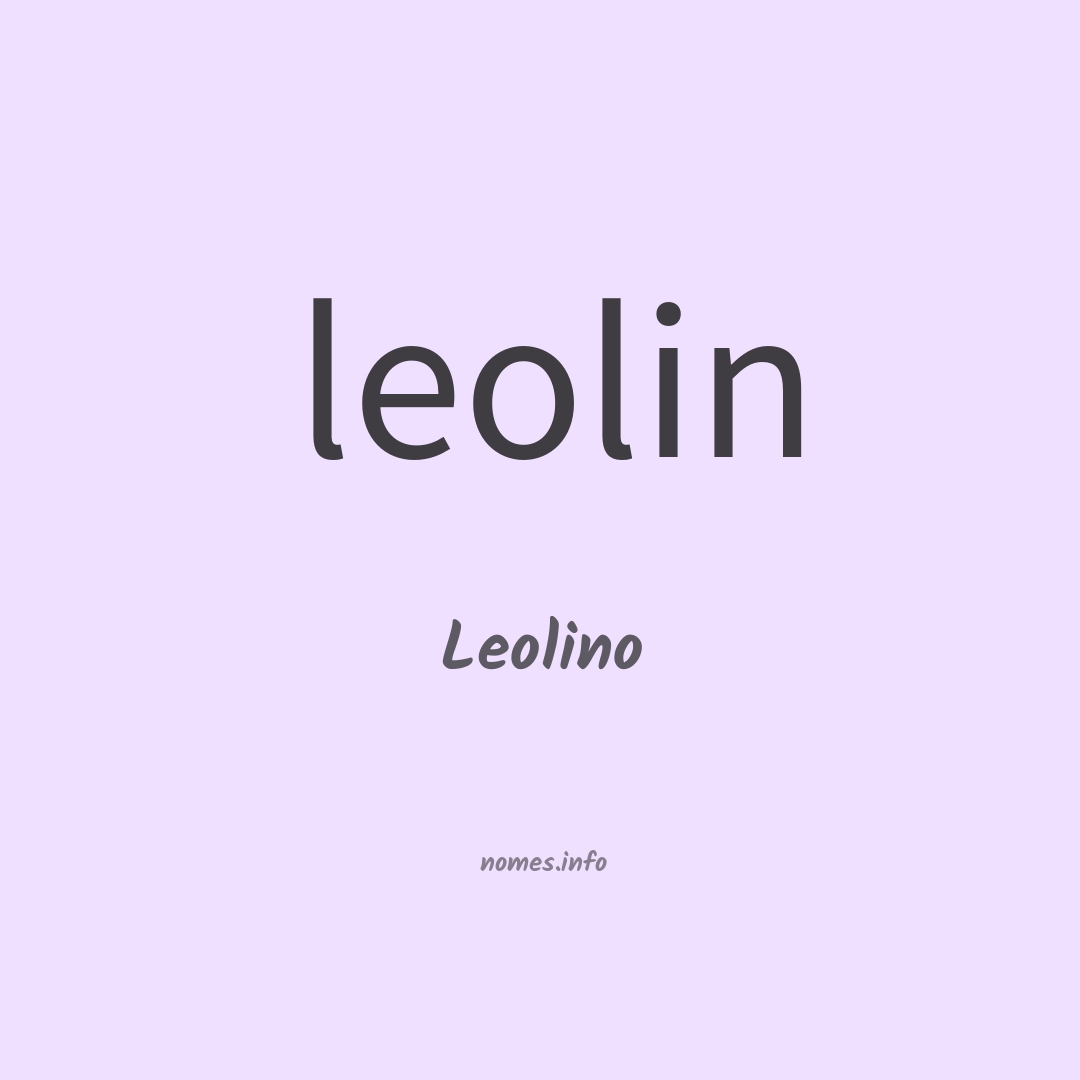 Leolino em chinês Leolino em chinês