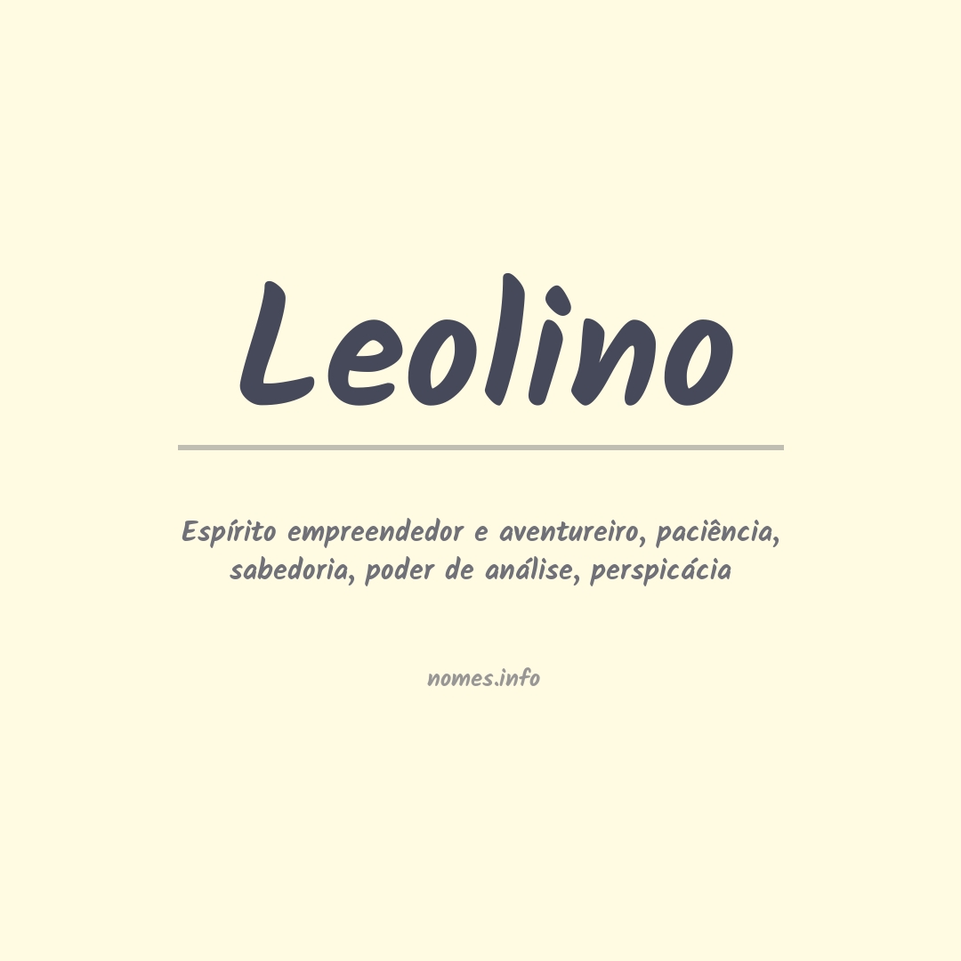 Significado do nome Leolino Significado do nome Leolino