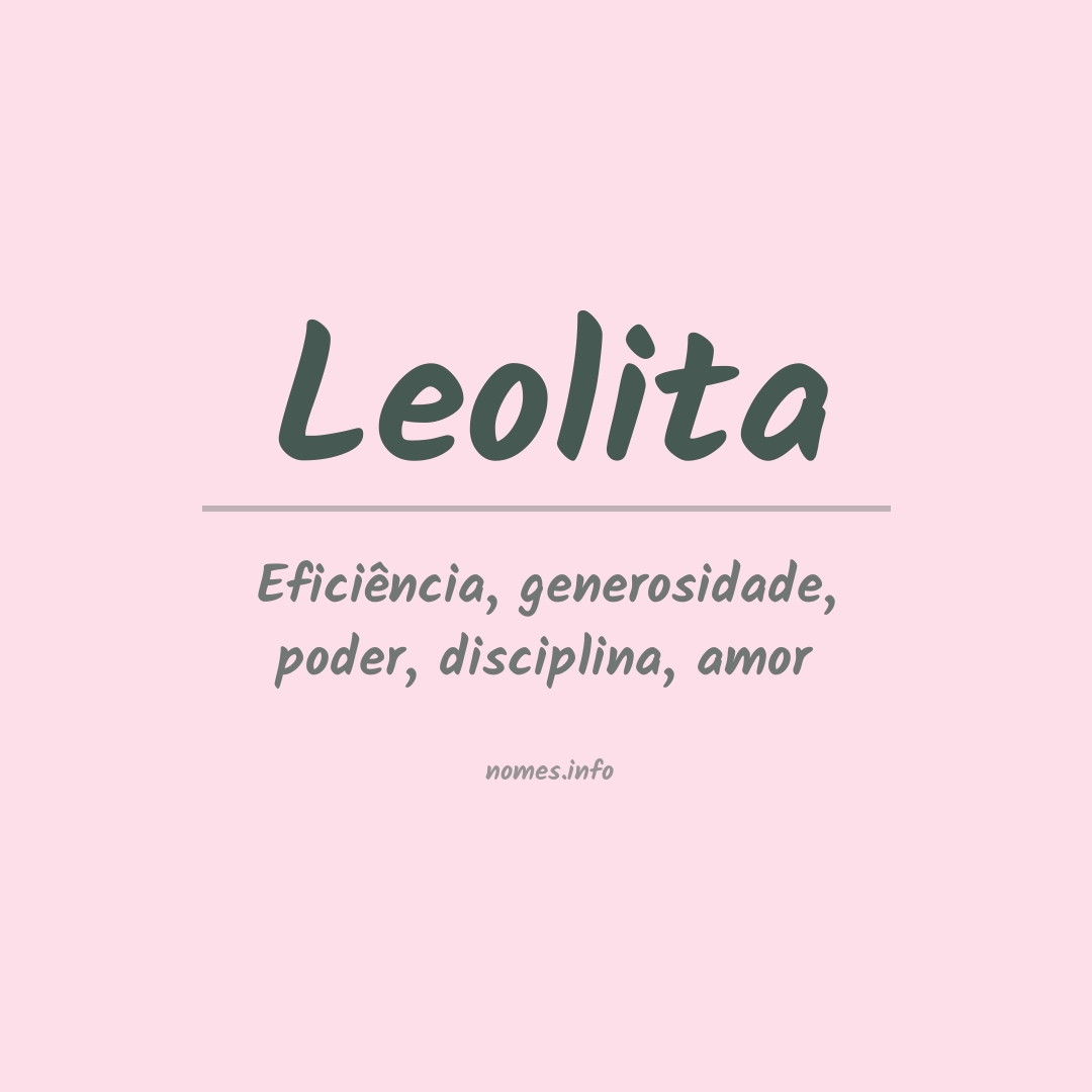 Significado do nome Leolita