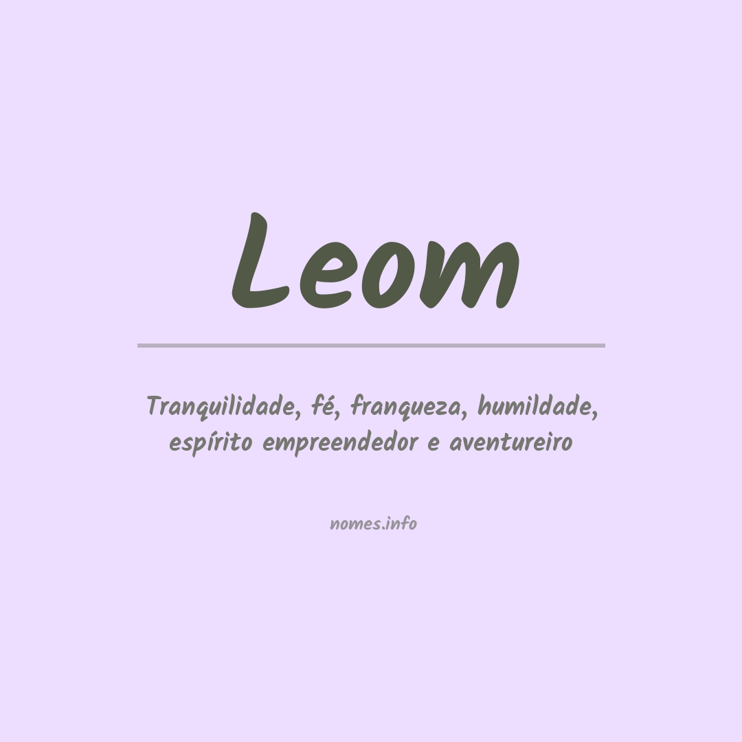 Significado do nome Leom