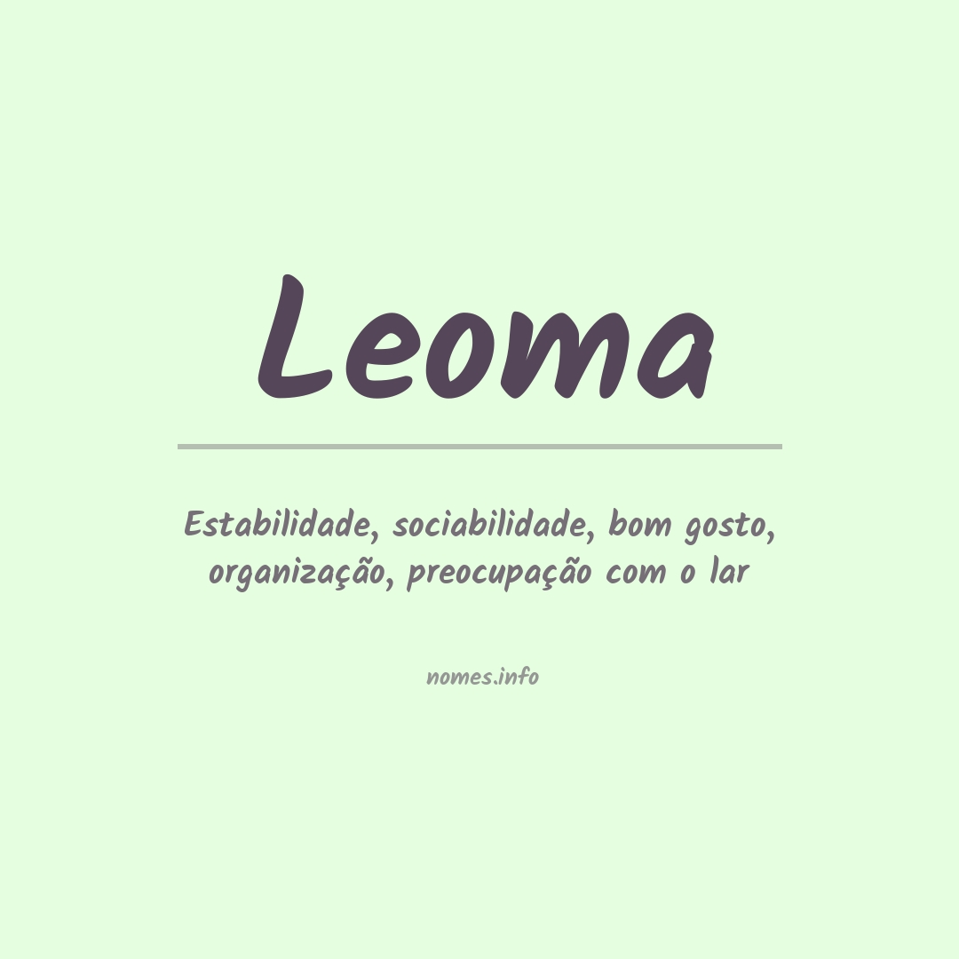 Significado do nome Leoma