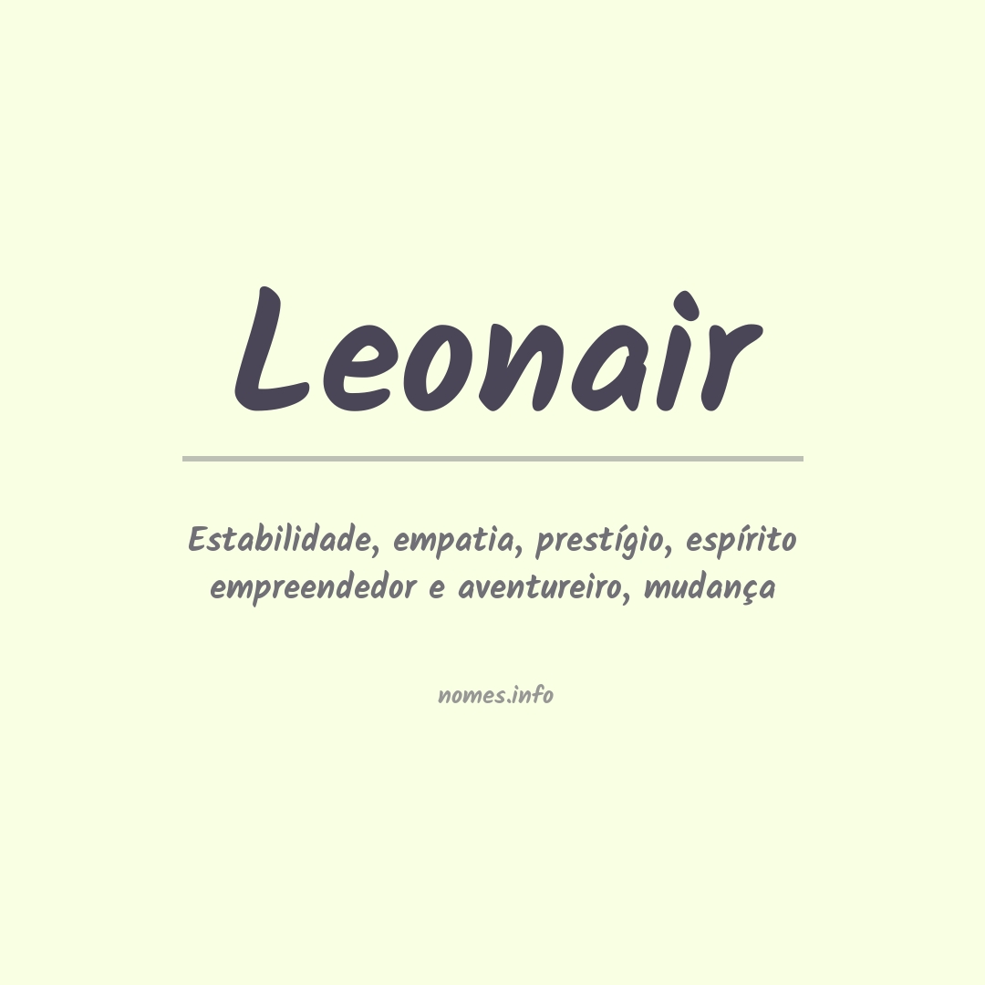 Significado do nome Leonair