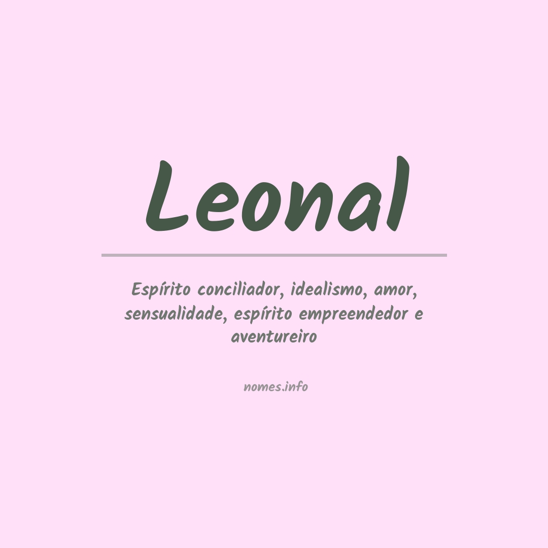 Significado do nome Leonal