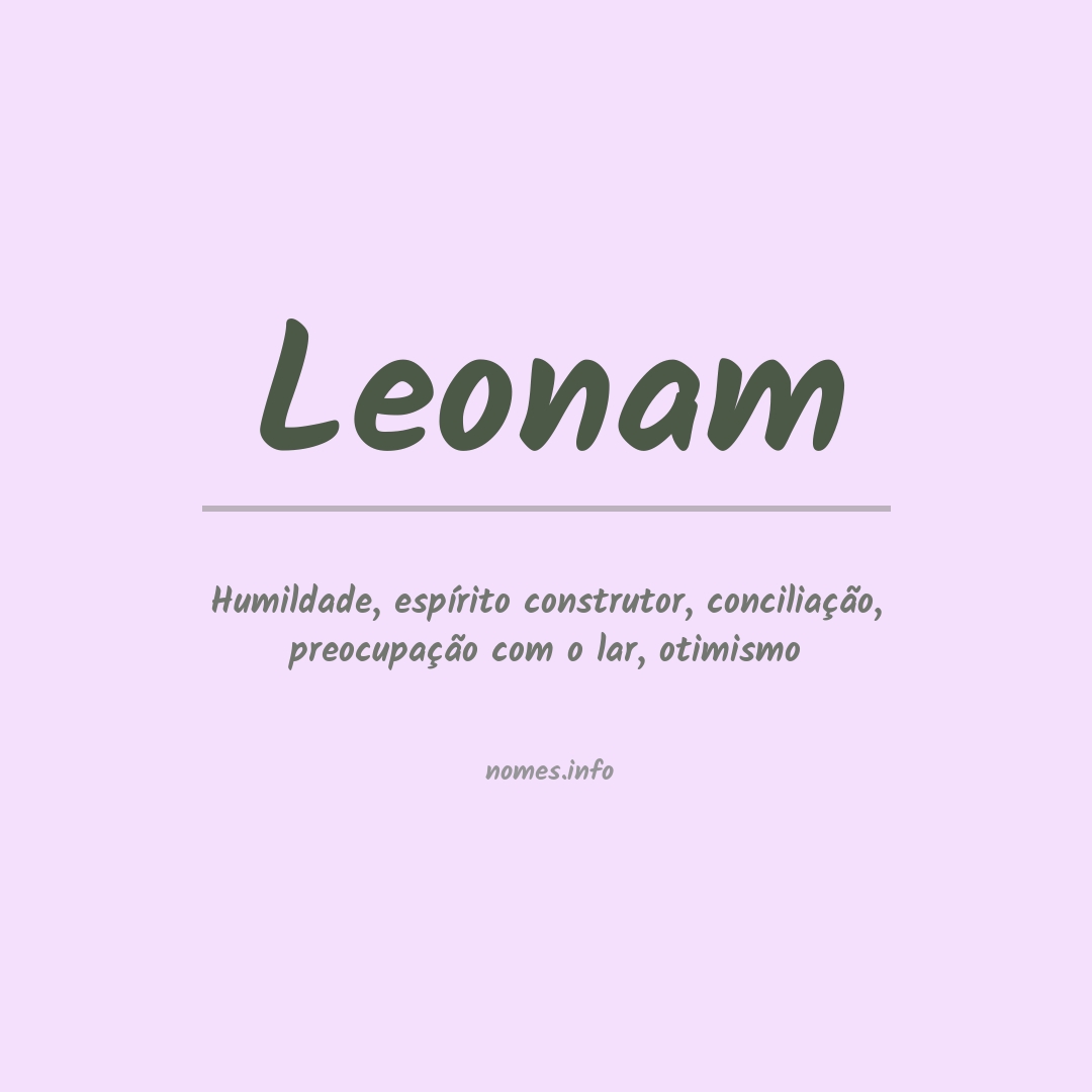 Significado do nome Leonam