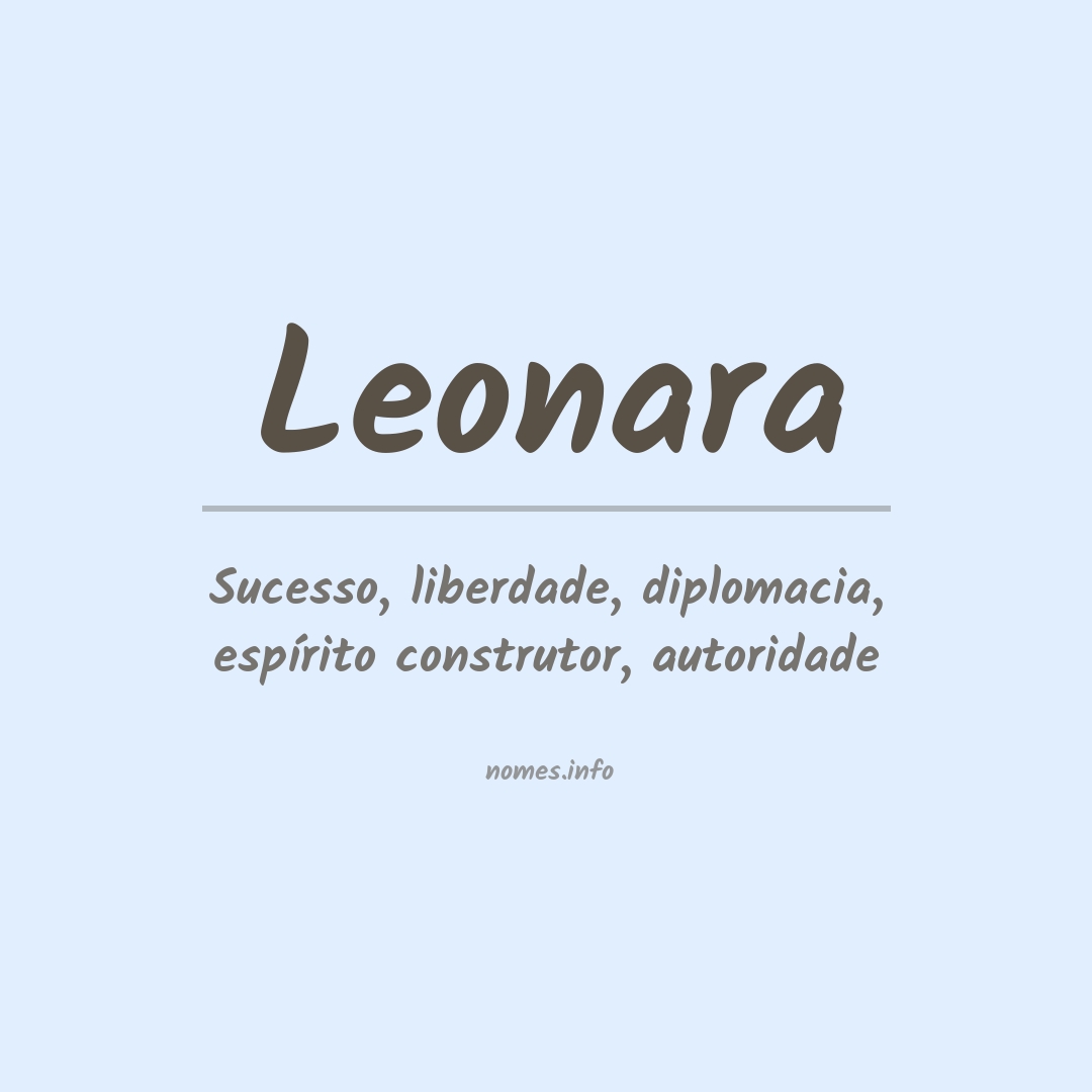 Significado do nome Leonara