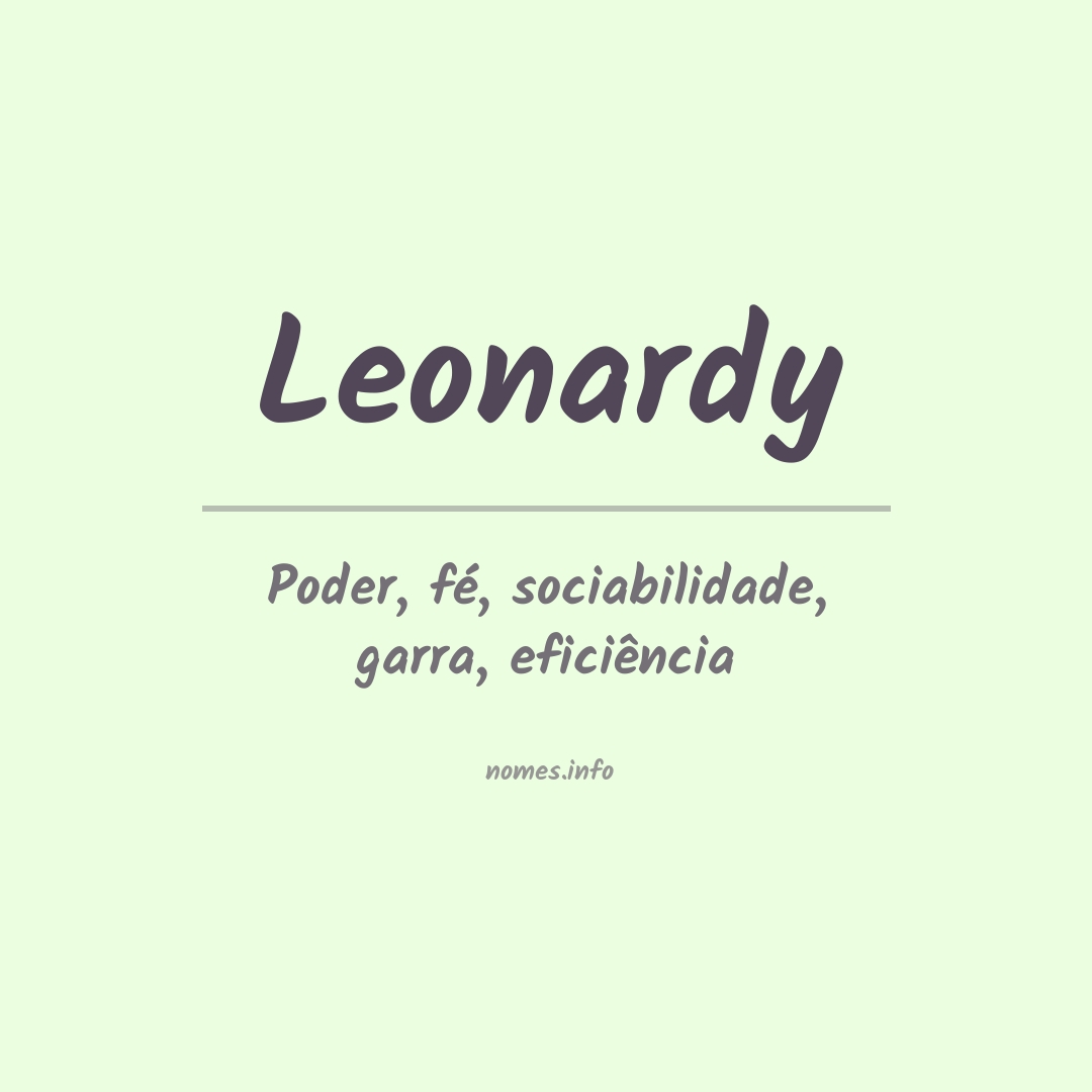 Significado do nome Leonardy