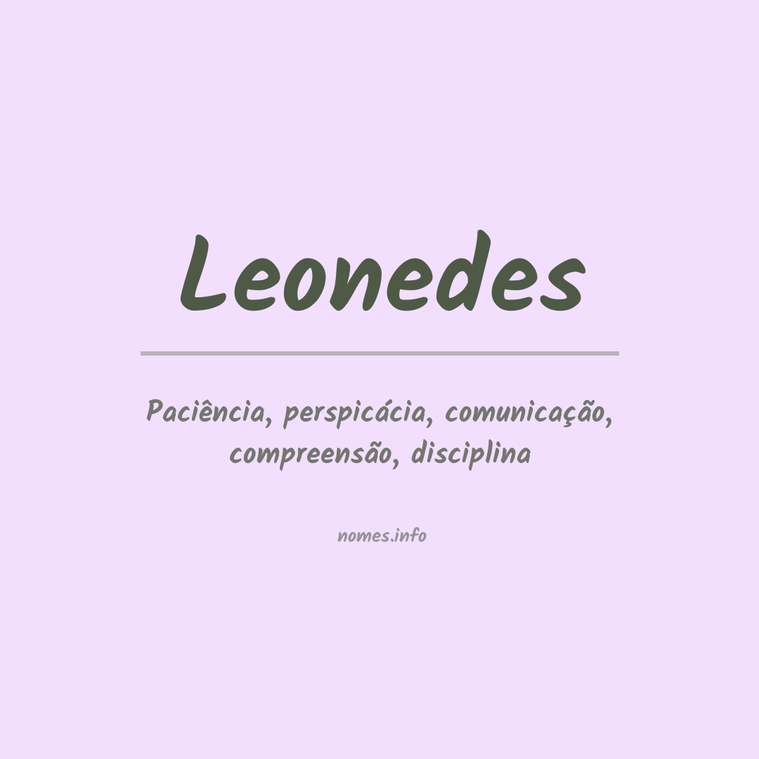 Significado do nome Leonedes