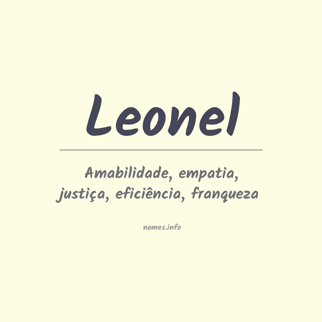 Significado do nome Leonel