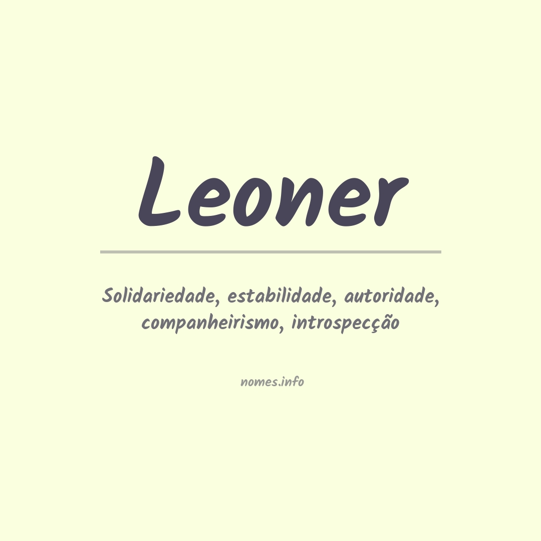 Significado do nome Leoner