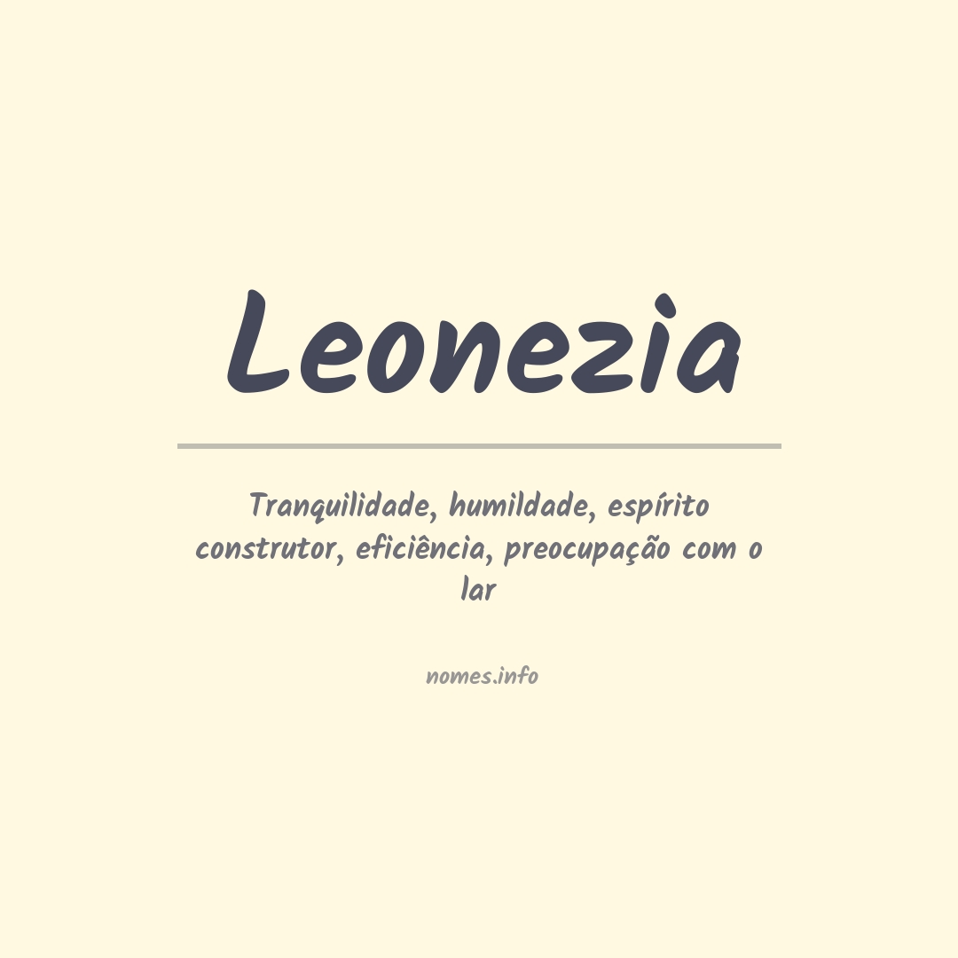 Significado do nome Leonezia