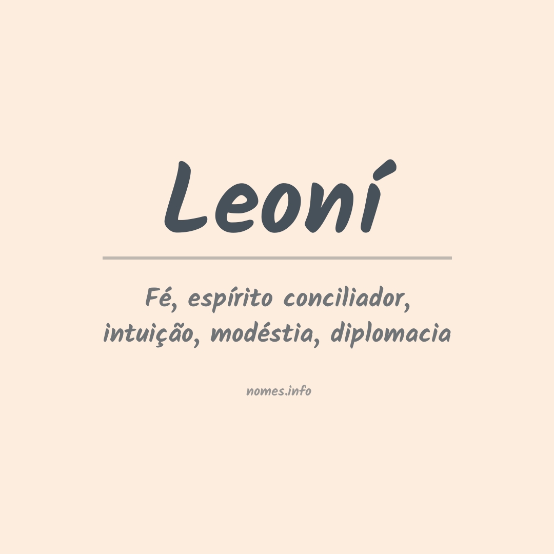Significado do nome Leoní