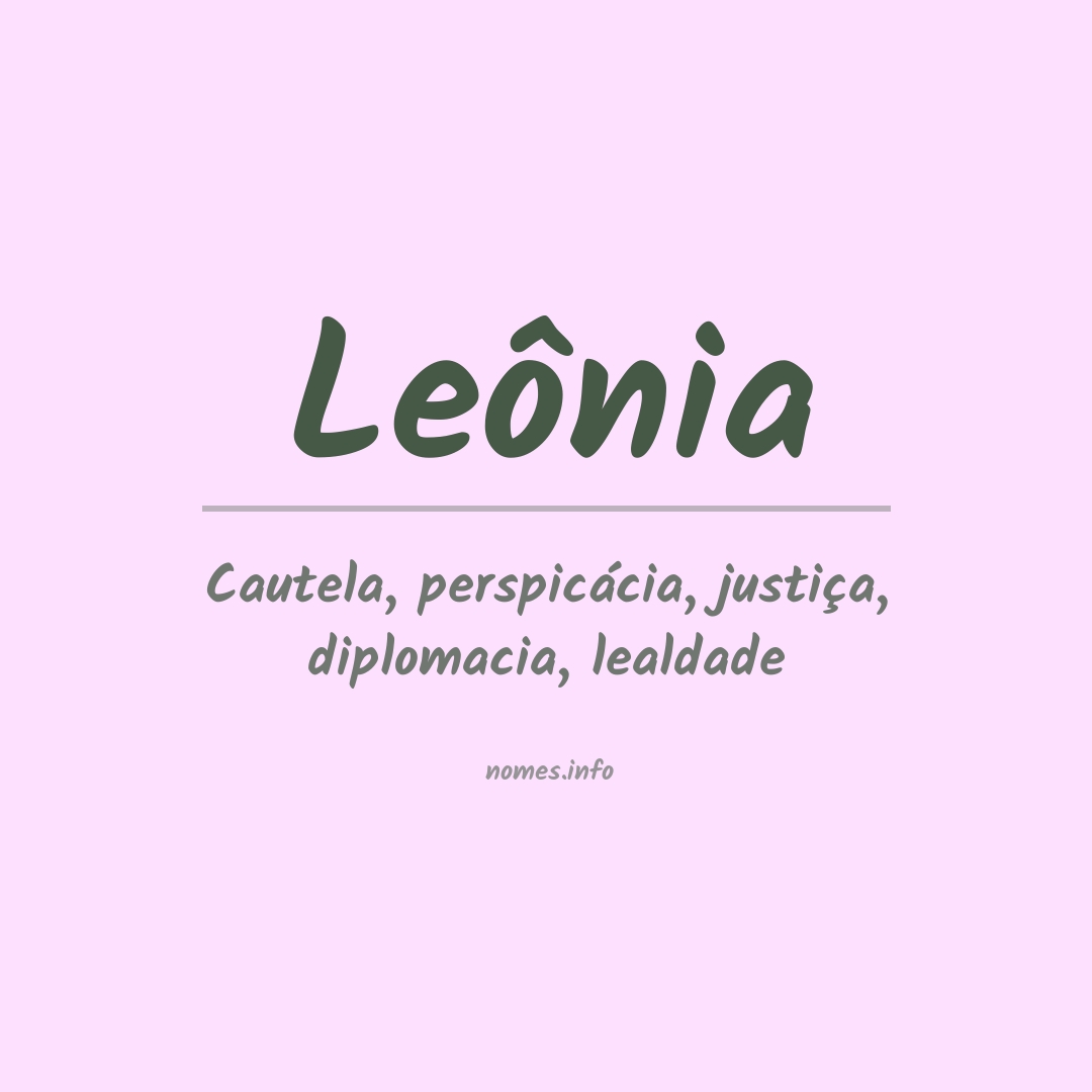 Significado do nome Leônia