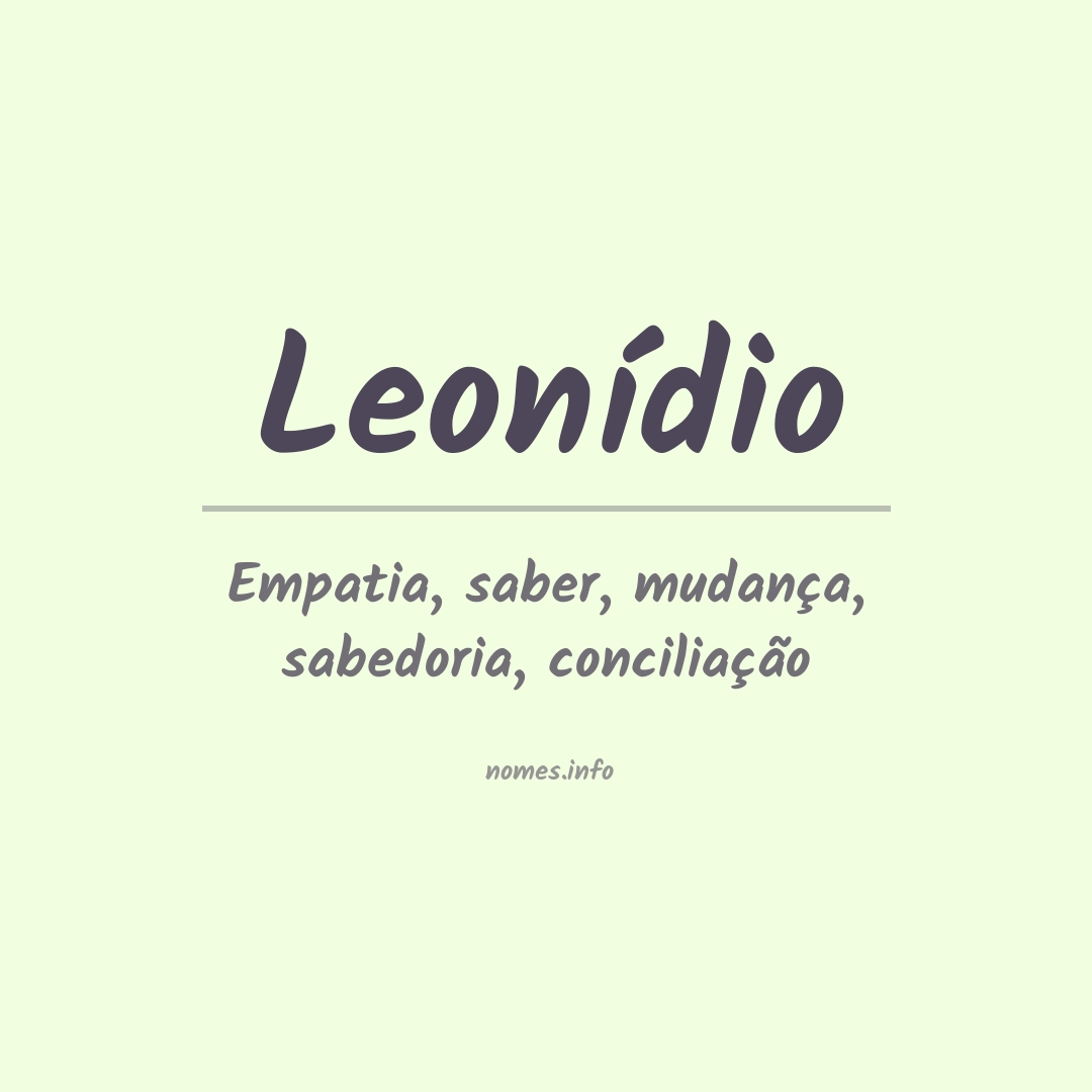 Significado do nome Leonídio