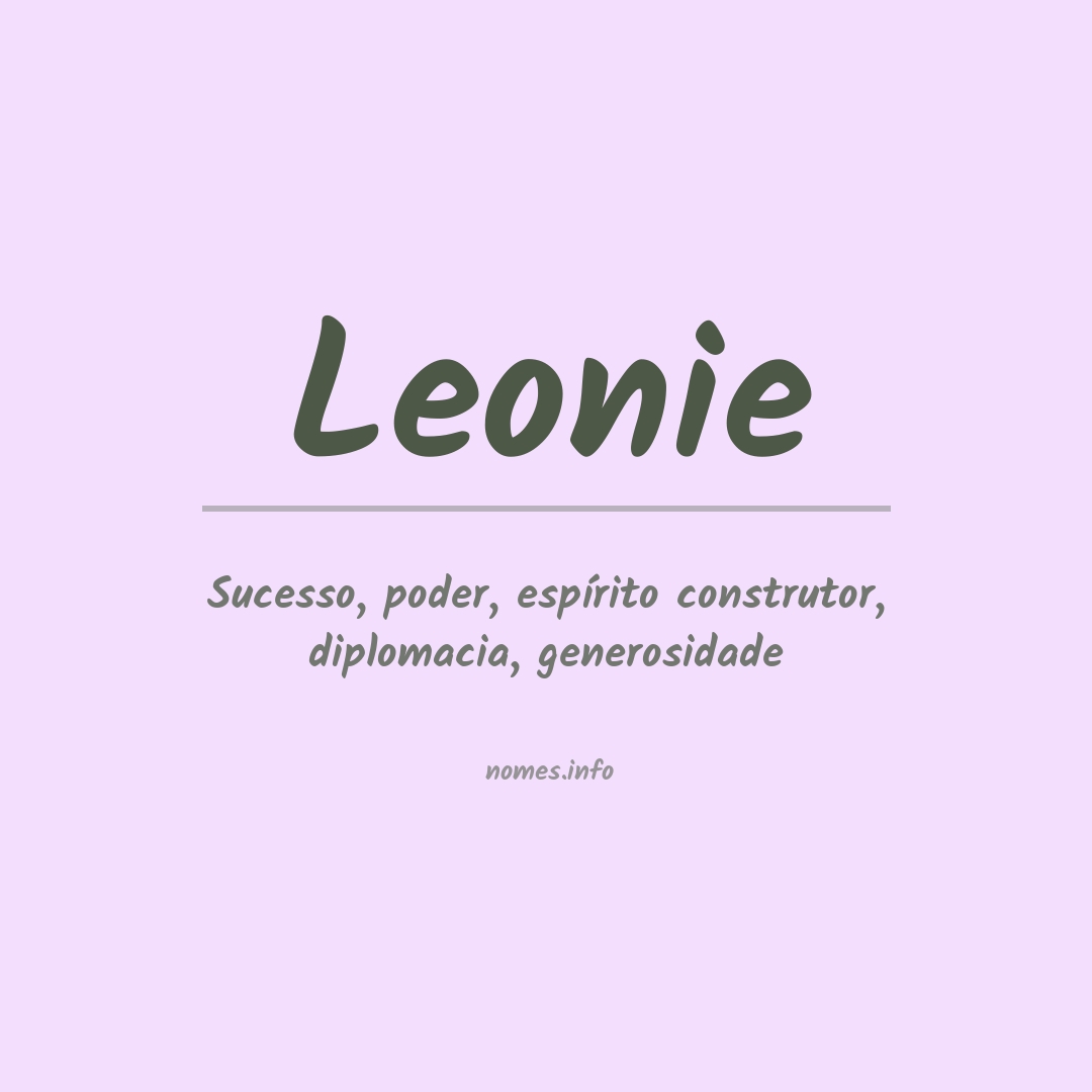 Significado do nome Leonie