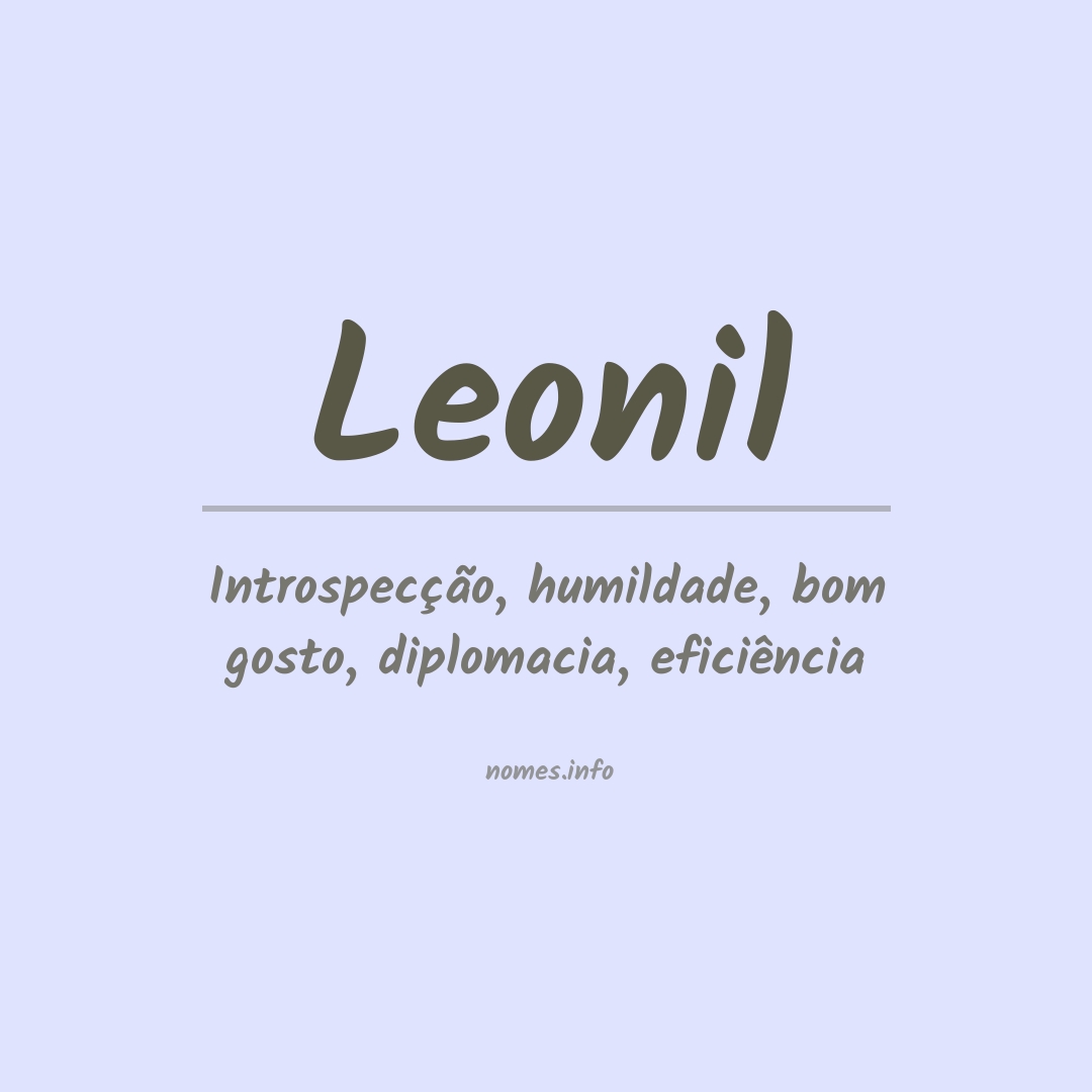 Significado do nome Leonil