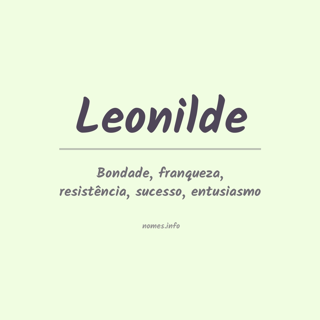 Significado do nome Leonilde