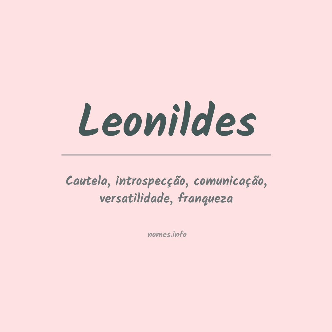 Significado do nome Leonildes