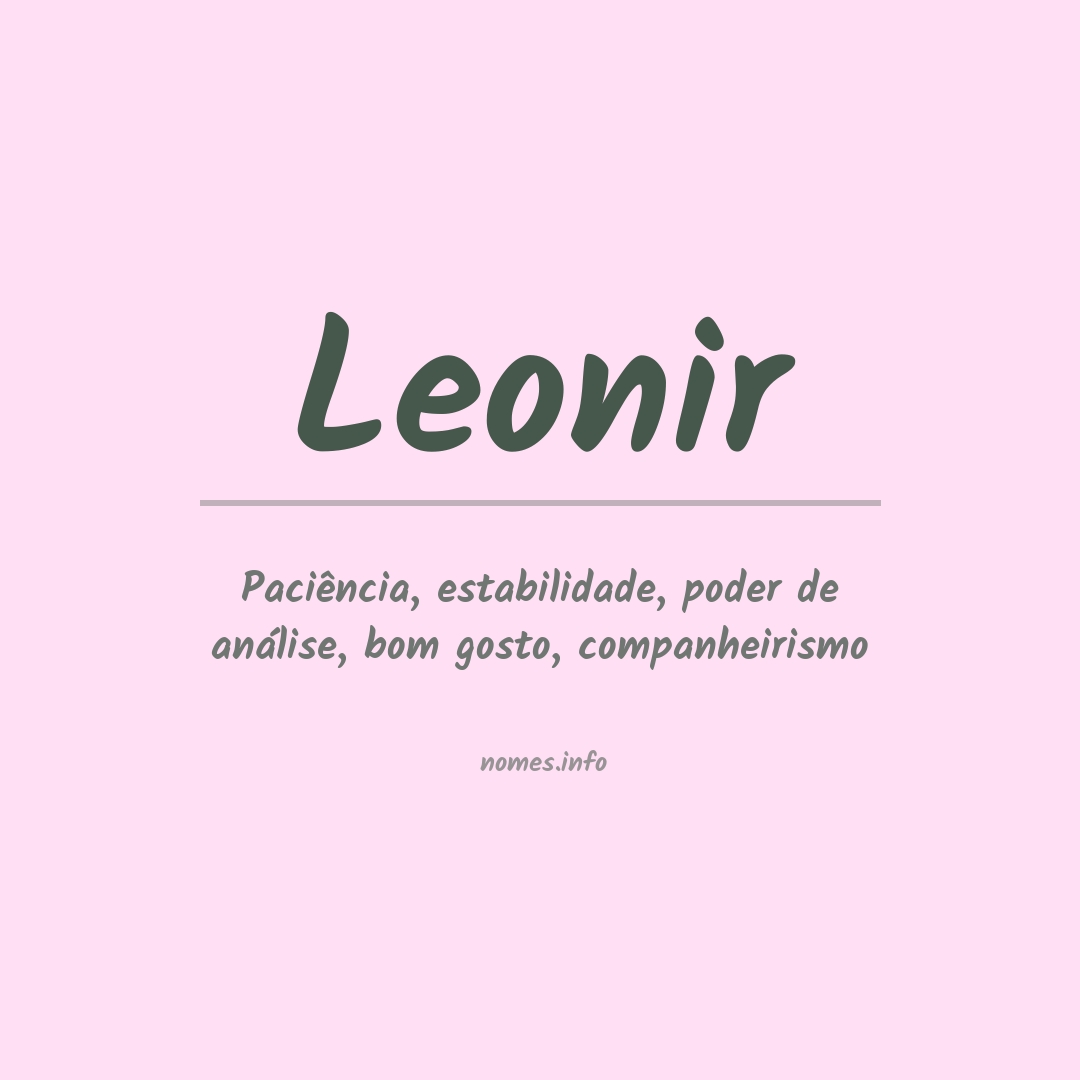 Significado do nome Leonir