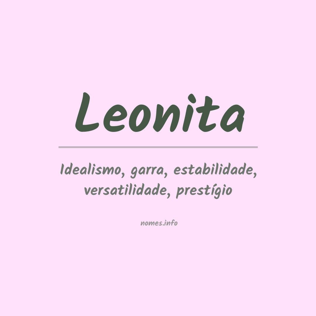Significado do nome Leonita