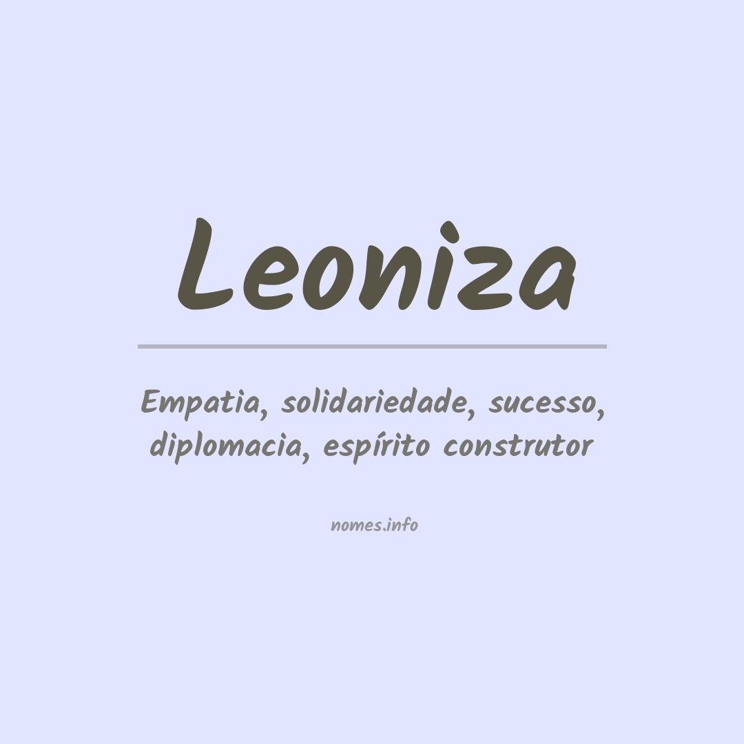 Significado do nome Leoniza