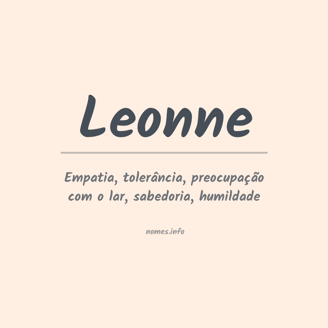 Significado do nome Leonne